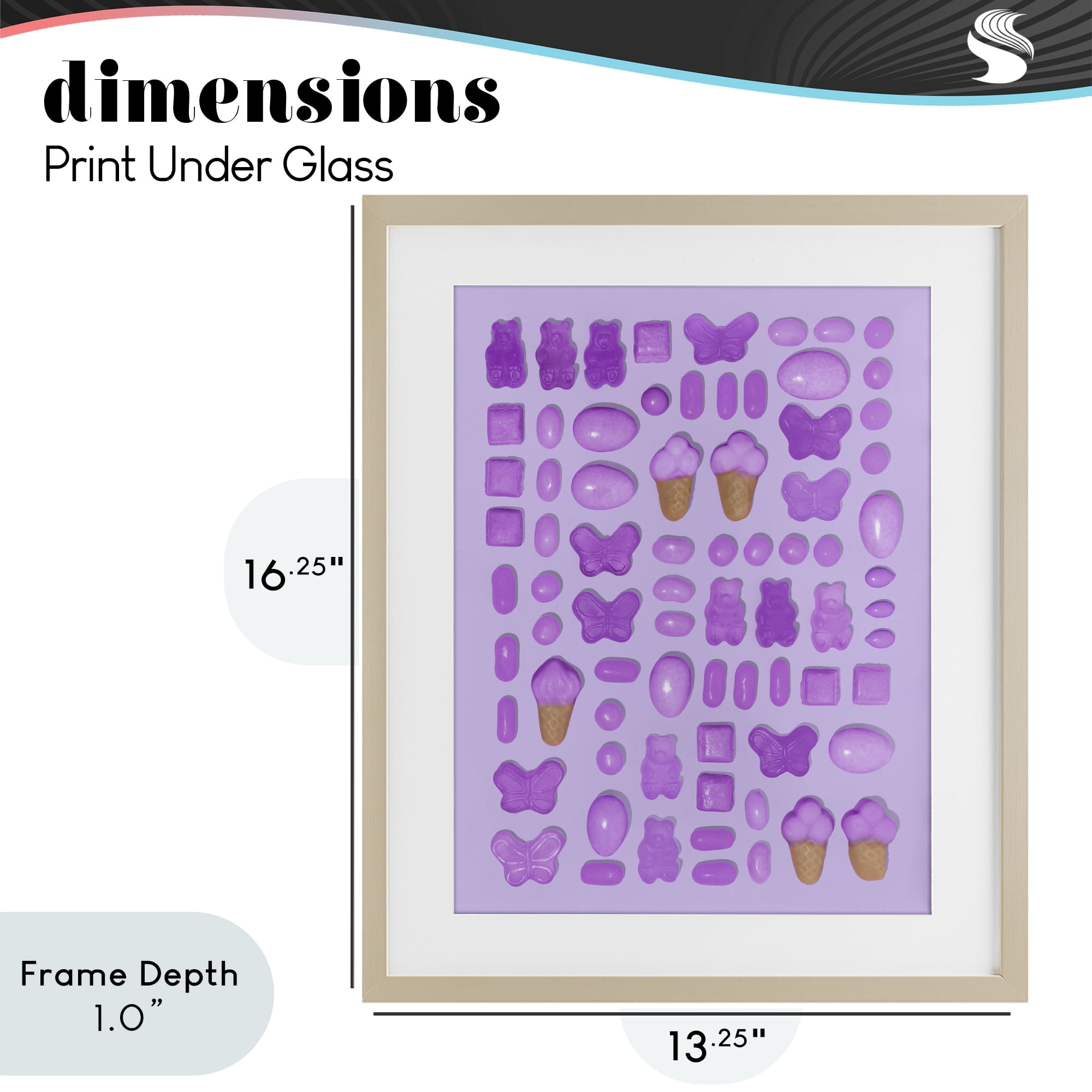 Stupell Industries Lilac Purple Toned Candies Birch Framed Print Under Glass, design by LISH Creative