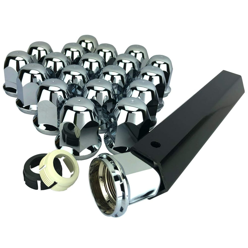 ALCOA 20 33mm Hex Flange Hug A Lug Nut Covers with Inner Clamps and