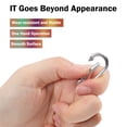 thumbnail image 3 of 60mm Long  Loaded Lock Silver Tone Alloy Carabiner Hook 10pcs, 3 of 7