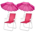 thumbnail image 6 of Folding Beach Chair with Umbrella for Adults, Lightweight Porable Camping Chair with 265lbs Capacity for Travel Picnic Concert & Outdoor Activities, Pink, 6 of 11
