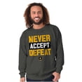 thumbnail image 5 of US Army Logo Never Accept Defeat Sweatshirt for Men or Women Brisco Brands S, 5 of 6