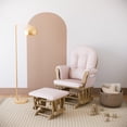 thumbnail image 2 of Storkcraft Hoop Glider and Ottoman, Natural with Pink, 2 of 13
