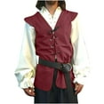 thumbnail image 2 of hopeusnice Men's Vintage Steampunk Vests Gothic Tailcoat Waistcoat Sleeveless Retro Jacket Wine XXL, 2 of 4