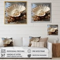 thumbnail image 4 of Designart "Beige Clam Pearl quintessence" Animals Floater Framed Canvas Print, 4 of 7