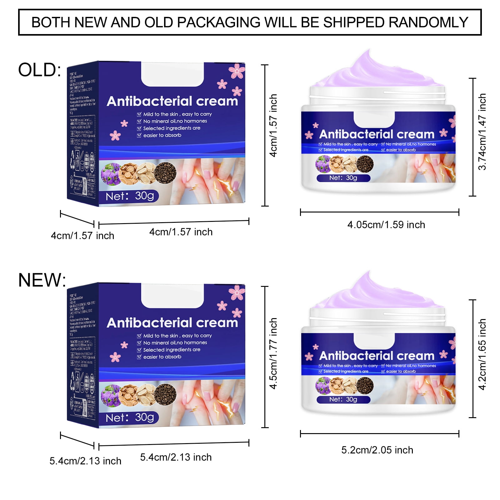 Alvantor Anti-Itch Cream for Relief from Mosquito Bites with Purple Flower Dichotoma, 1.05oz