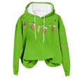 thumbnail image 2 of ClodeEU Women's Christmas Sweatshirt With Hooded,Fashions Long Sleeve Pullover with Pocket Green,Womens Plus XXL, 2 of 5