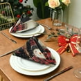 thumbnail image 3 of BZSMCE Satin Native Fab Cotton Dinner Napkin Scarf Winter Snowman Reusable, 3 of 8