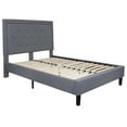 thumbnail image 2 of Flash Furniture Roxbury Full Size Tufted Upholstered Platform Bed in Light Gray Fabric, 2 of 5