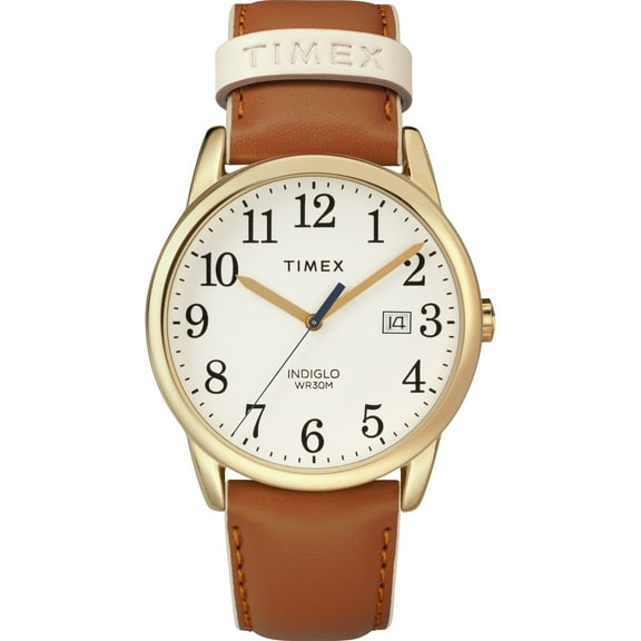Timex Women's Easy Reader Brown/Gold 38mm Casual Watch, Leather Strap
