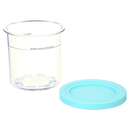 CREAMi Pints and Lids - 2 Pack, Compatible with NC300s Series Ninja Creami Ice Cream Makers - Clear/Lime/Aqua