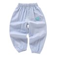 thumbnail image 2 of Spazoro Kids Boys Sweatpants, Spring Casual Solid Color Elastic Waist Loose Joggers for Child Boys Light Blue Size 2-3T, 2 of 4