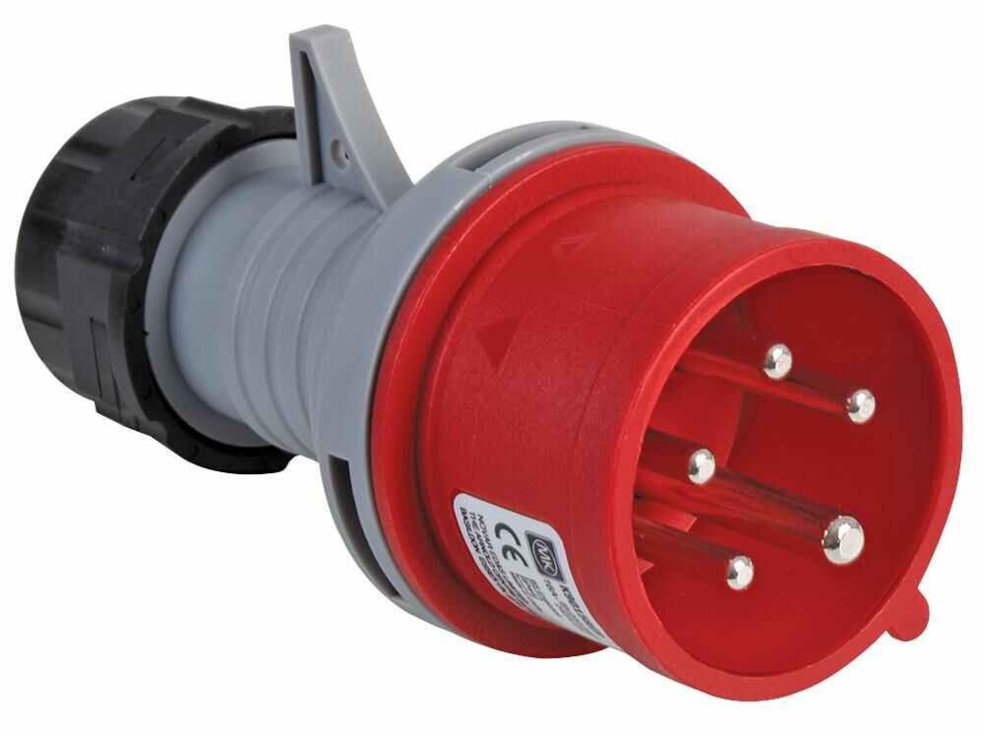 MK - 16A, 415V, Cable Mount CEE Plug, 3P+N+E, Red, IP44