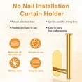 thumbnail image 4 of Jokapy Stainless Steel Decorative Pull Curtain Holdbacks, Gold, Set of 4, 4 of 11