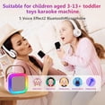 thumbnail image 4 of Máquina de karaoke Haomuren K12 con 2 micrófonos inalámbricos, color rosa, 4 of 9