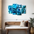 thumbnail image 3 of Elephant Stock Blue Bubbles Wall Art - Horizontal Multi Panel Canvas - Living Room Wall Decor - Abstract Multi Panel - Teal And Blue Decor - 43" x 27", 3 of 8