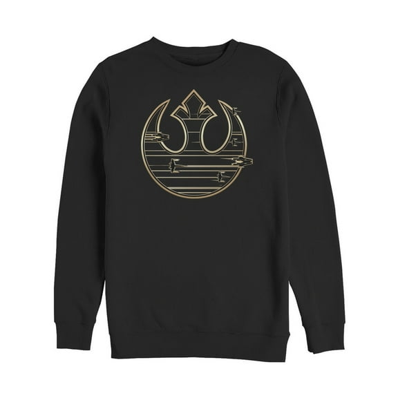 Men's Star Wars The Last Jedi Rebel Logo Streak Sweatshirt Black Medium