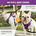 thumbnail image 5 of MASBRILL Reflective Dog Harness No Pull Dog Vest Harness With Handle,No Choke Adjustable Soft Padded Pet Vest for Small Dogs,Purple Dog Galters, 5 of 12
