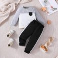 thumbnail image 2 of UAYOTSE Little Boys Toddler Baby 9M 12M 18M 3T Playwear 2 Piece Adorable Sweatshirt and Pants Fall Winter Outfit Set Soft Clothes for Kids Homewear,Sizes 12-18 Months, 2 of 4