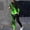 Green, variant on 2pcs Jogger Set Men Long Sweatsuits Sets for Mens Tight Shirt Sweatshirt and Sweatpants Yellow Size L