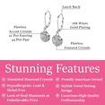 thumbnail image 3 of Cate & Chloe Juliana 18k White Gold Plated Halo Drop Earrings with Simulated Diamond for Women, 3 of 9