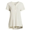 thumbnail image 5 of Time and Tru Women's Short Sleeve Henley, 5 of 5