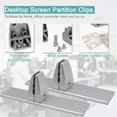 thumbnail image 3 of 2 Pack Desk Divider Clamps with Mounting Screws, Aluminum Alloy Privacy Desk Screen for Office Partition, 3 of 5