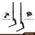 thumbnail image 2 of TAVR Furniture Table Top Universal TV Stand for 27-65 inch TVs with Height Adjustable up to 88lb, Black, 2 of 8