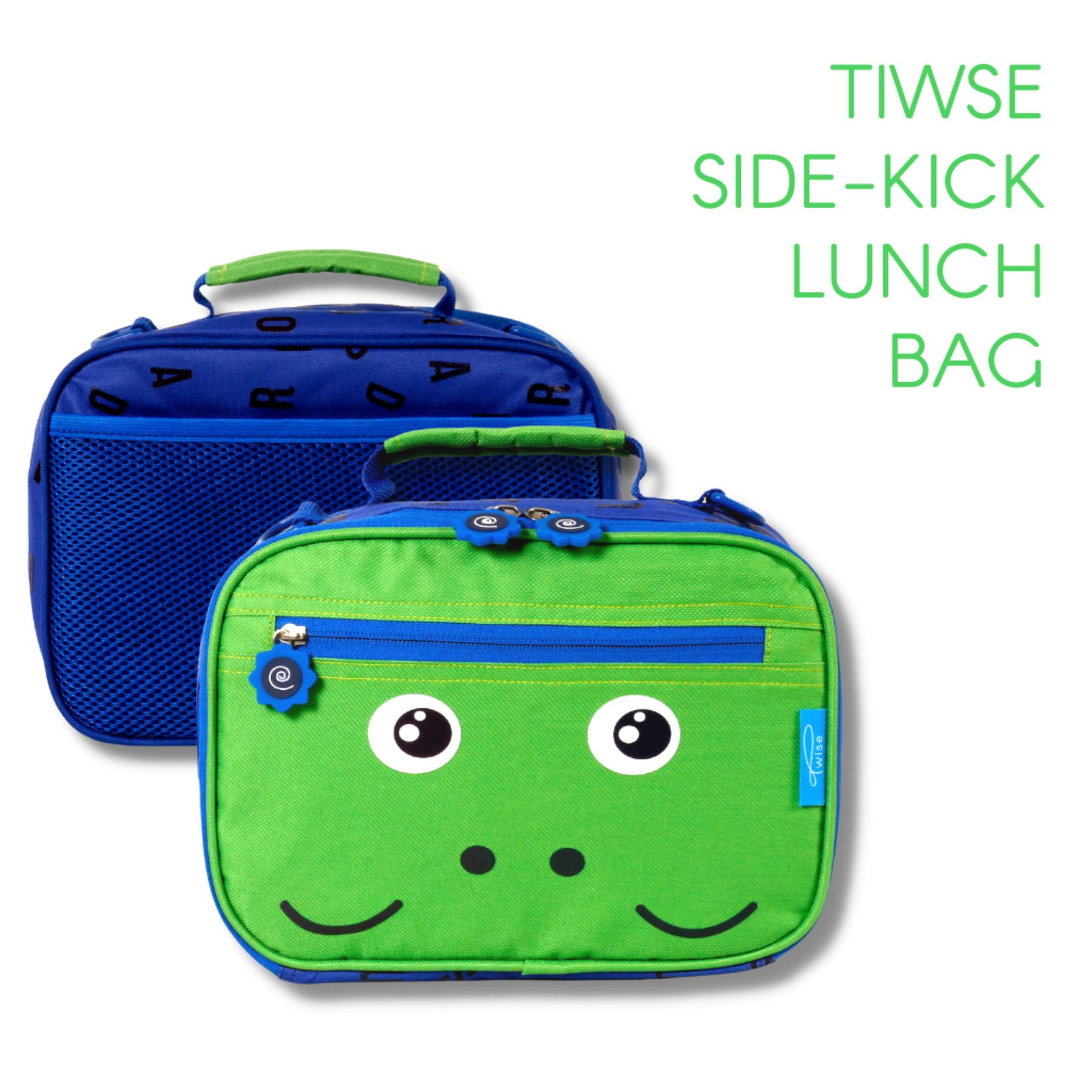 Twise Side-kick Insulated Lunch Bag for Preschool and Kindergarten, Dino
