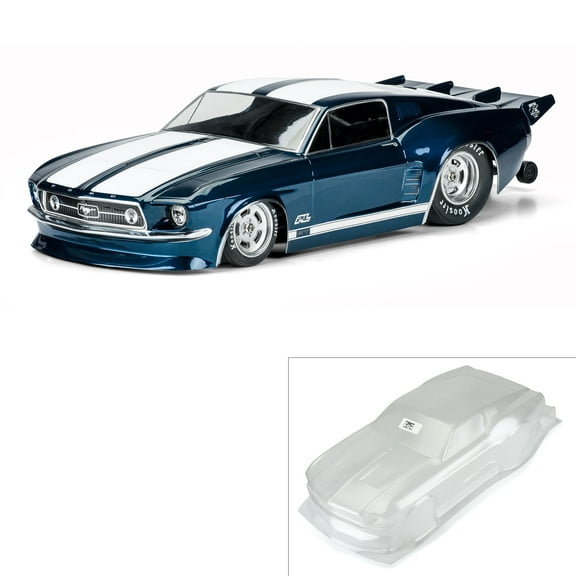 PRO357300 1967 Ford® Mustang Clear Body for Losi® 22S™ No Prep Drag Car, Slash® 2wd Drag Car  DR10