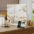 thumbnail image 3 of Large LED Vanity Mirror with 3 Color Lighting Modes – Tabletop Makeup Mirror for Bedroom, Bathroom & Dressing Room – Plug-in, 3 of 7