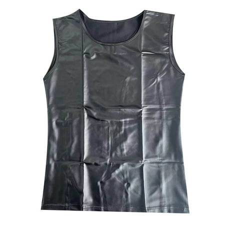 

Cathalem Brief Jockstrap Mens Fashion Casual Solid Color Leather Coat Leather Coat Clothes Vest Top Male Lingerie Pants Pajamas Black Small