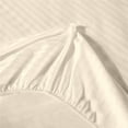 thumbnail image 2 of Splendid Collections Queen Fitted Sheet Only 1PC - 15 Inch Deep Sheets - Brushed Microfiber Super Silky Soft Fitted Bed Sheet - Breathable and Wrinkle Free Bottom Sheet (Stripe Ivory), 2 of 4