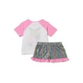 LOLA Girls Short Sleeve Sleep Shirt and Shorts, 2Piece Pajama Set