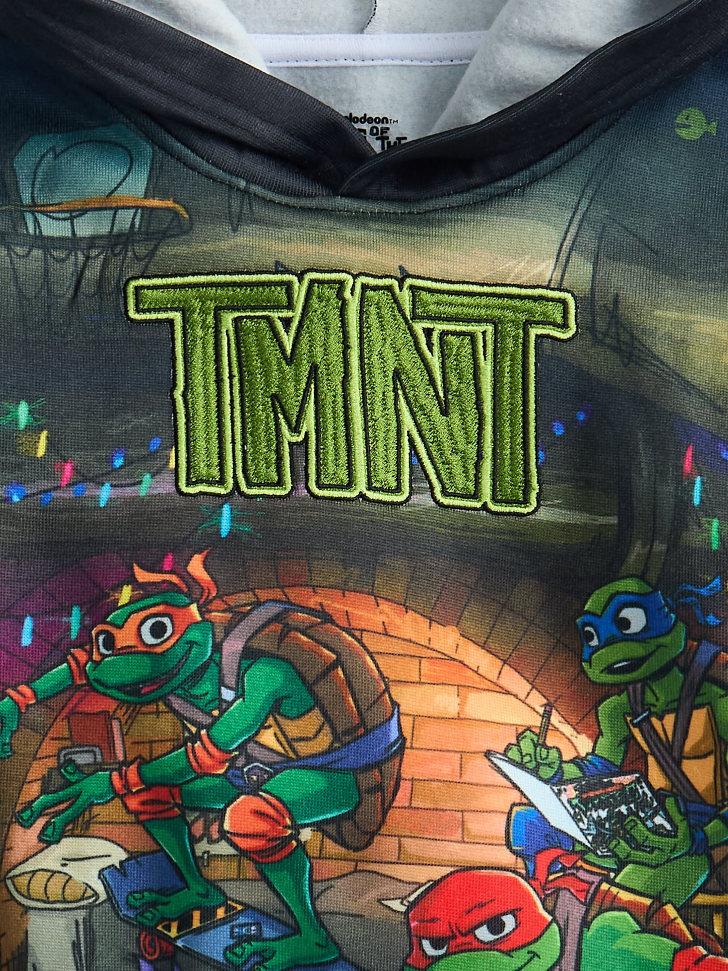Nickelodeon Teenage Mutant Ninja Turtles Boys Sublimated Embroidered Logo Hoodie, Sizes XS 4/5-XL 14/16