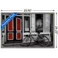 thumbnail image 3 of City Bike in Black and White Color Selected Red Wall Poster, 22.375" x 34" Framed, 3 of 6
