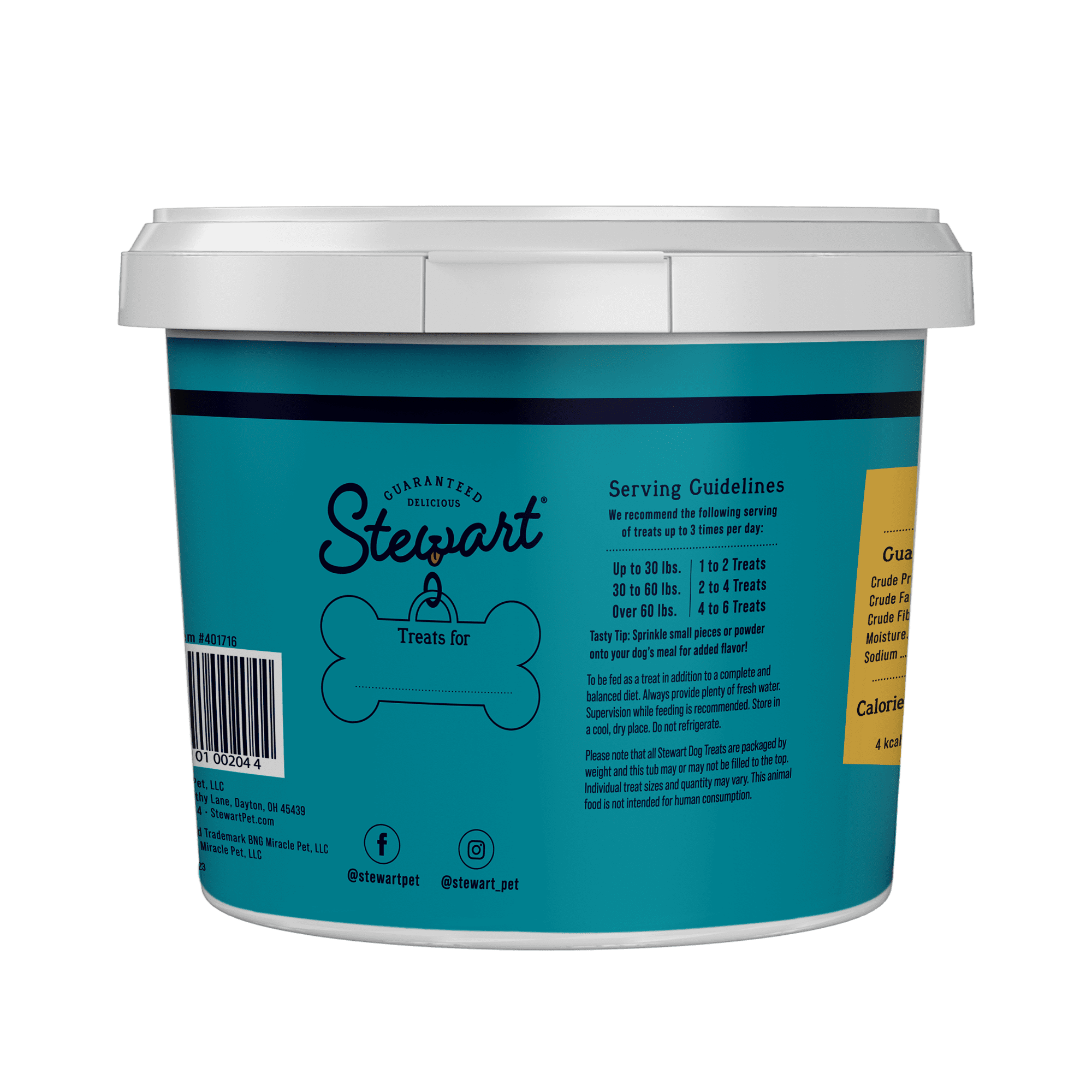 Stewart Freeze Dried Raw Chicken Breast Training Treats or Meal Topper for Dogs, 14.8 oz Tub