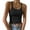 Black, variant on Women's Fashion Casual T-Shirt Round Neck Vest, Slim Fit Solid Color Bottom Tops for Comfort Style