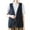 Black, variant on ZSQDM Womens Cotton Linen Vest Casual Sleeveless Blazer Cardigans Lightweight Jacket Waistcoat Long Coat Woman Women's Blended Vest Women's Blazers Suit Jackets(L)