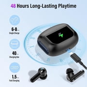 Touch Screen Wireless Earbuds, Headphones Bluetooth 5.4 Ear Buds with ANC and ENC Clear Calls, 48H Noise Cancelling Earbud, 14.2mm Deep Bass, 5 EQ Modes, IPX7 Waterproof Earphones, for iOS Android