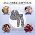 thumbnail image 7 of Bingfone Men's Pajama Set 2 Piece Loungewear PJs, Long Sleeve with Pajama Pants-Colorful Butterfly1, 7 of 7