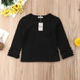 thumbnail image 2 of Toddler Baby Kids Girl Cotton Long Sleeve Solid Tee Tops T-Shirt Clothes, 2 of 5