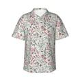 thumbnail image 2 of Xecao Fairy Floral print Hawaiian shirt - a stylish short-sleeve button-down for men, perfect for casual beach and tropical outings., 2 of 9
