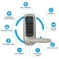 thumbnail image 3 of Keyless-Entry Fingerprint Smart Door Lock: Electric Door Knob, Biometric Handle, App Control, Delayed Auto Lock, Waterproof, Square Fingerprint Module, Emergency Power Interface, For Winter, Humid, 3 of 10