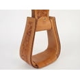 thumbnail image 3 of Horse Western Saddle Tack Floral Hand Tooled Leather Covered Stirrups 51173TN, 3 of 5