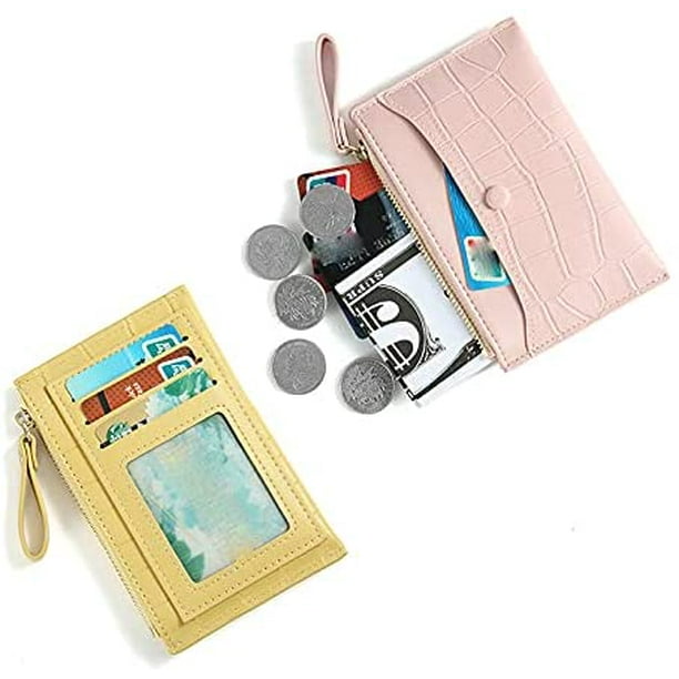 REAL LEATHER Small Wallets For Women - Compact Ladies Credit Card