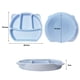 thumbnail image 5 of Plato llano Placas de succión de silicona para bebés y niños pequeños Placa de succión para bebés con cuchara y tenedor de silicona Diseño dividido libre de BPA Apto para lavavajillas y microondas Meterk  Plato llano, 5 of 7