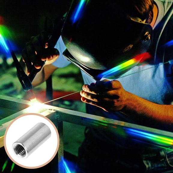 LEORX 10Pcs Stainless Steel Round Connector Nuts Compact Lightweight Coupling Nuts for Threaded Shafts