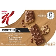 Special K Bar Chocolatey Chip Cookie Dough Chewy Protein Meal Bars, 12g Protein Snacks, 19 oz, 12 Count