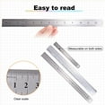 thumbnail image 4 of Uxcell 3pcs 15/30cm Stainless Steel Straight Edge 30cm Aluminum Straight End Ruler, 4 of 6
