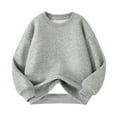 thumbnail image 2 of Bnwani Gray Hoodie Sweatshirt for Children Winter Fall Long Sleeve Fleece Warm Cotton Casual Size 7 Years, 2 of 3